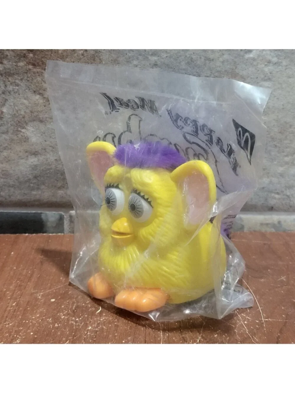 McDonalds Happy Meal Yellow Purple Furby Toy 1998 Sealed Plastic Packaging